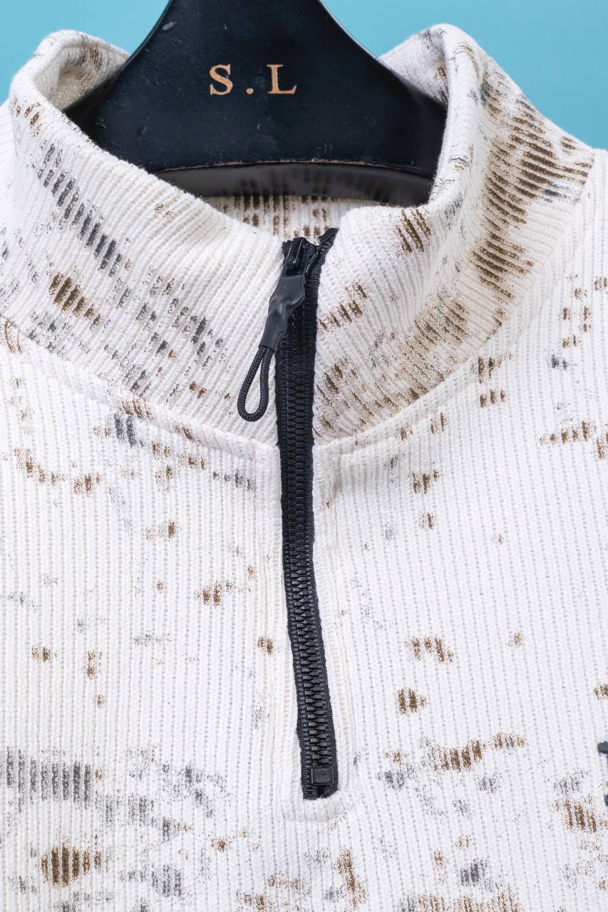 سويت شيرت رجالي "هيرموس" بخامة مموجة وسحاب ربعي - الصورة 3