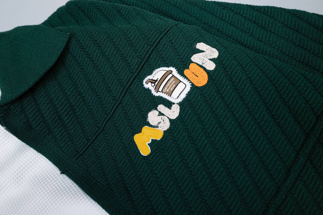 سويت شيرت رجالي بخامة مموجة وسحاب ربعي - الصورة 3