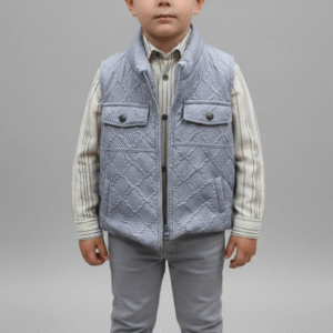 فيست أطفال مبطن رمادي فاتح بتصميم كلاسيكي، أشيك ملابس شتوي للأولاد في مصر.