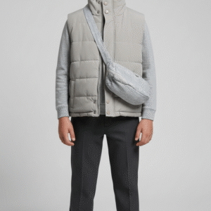 فست منفوخ رمادي للأطفال والشباب، جاكيت بدون أكمام مبطن كاجوال، ملابس شتوية عصرية للسوق المصري