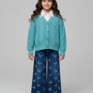 فستان بناتي لافندر بتطريز يدوي ودانتيل ملابس خروج شيك للمناسبات والأعياد للأطفال.